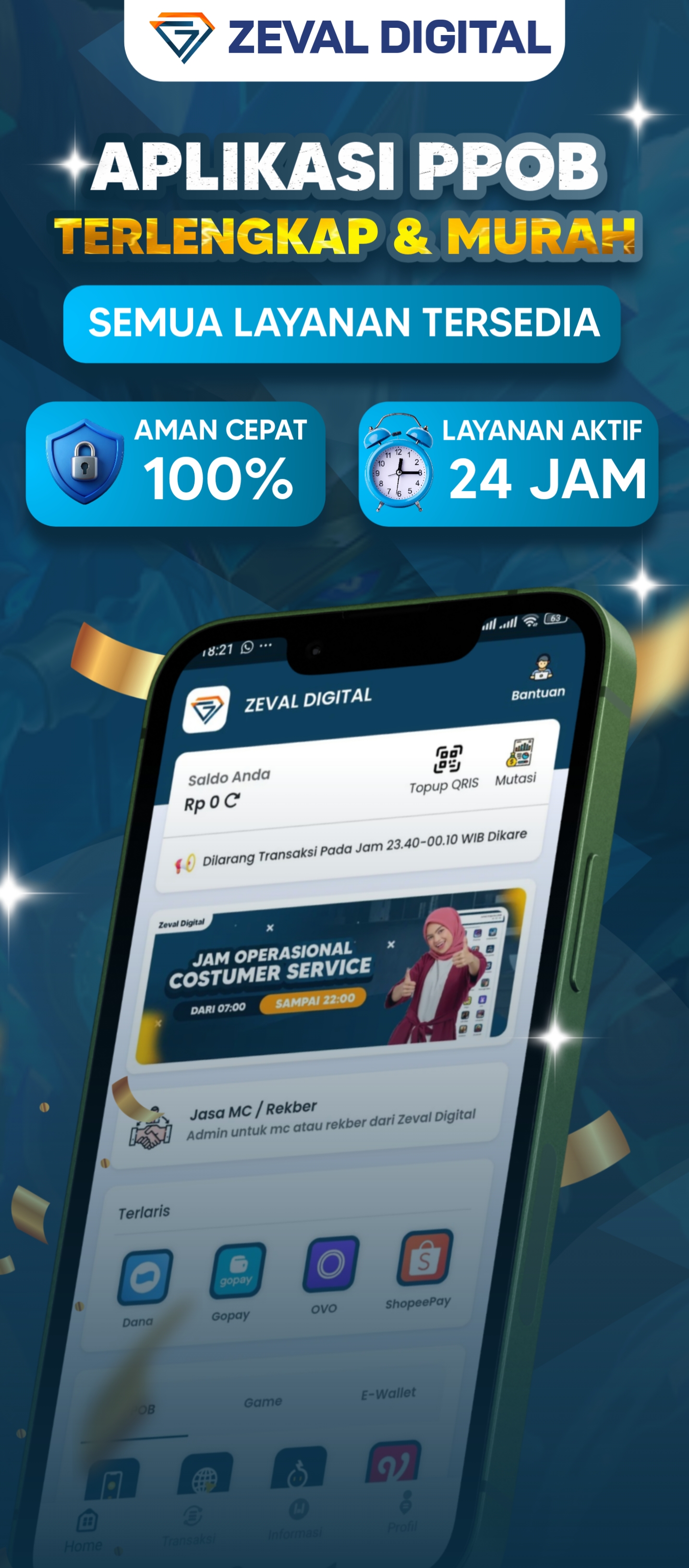 Zeval Digital App Interface